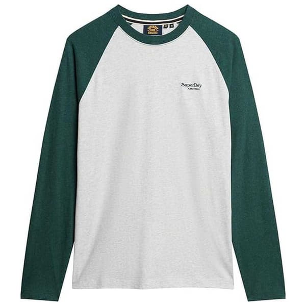 Superdry Långärmad T-shirt Essential Baseball Grå XL Man
