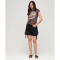 Miniatyrbild 6 av 6: Superdry Kortärmad T-shirt Embellished Poster Cap Slv Svart M Kvinna