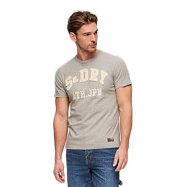 Superdry Kortärmad T-shirt Med Rund Hals Vintage Athletic Grå XL Man