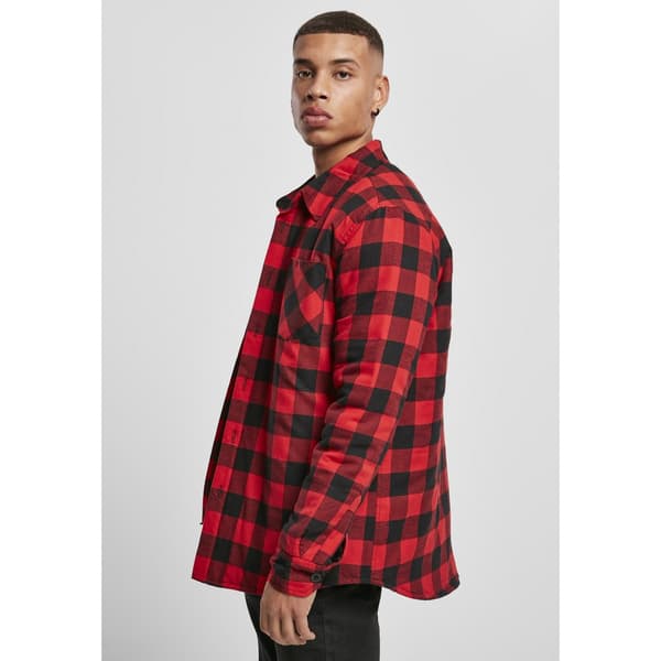 Urban Classics Flanelskjorte Med Snørebånd Sort M Mand