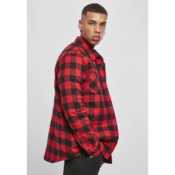 Urban Classics Flanelskjorte Med Snørebånd Sort M Mand