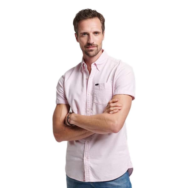 Superdry Kortærmet Skjorte Vintage Oxford Rosa XL Mand