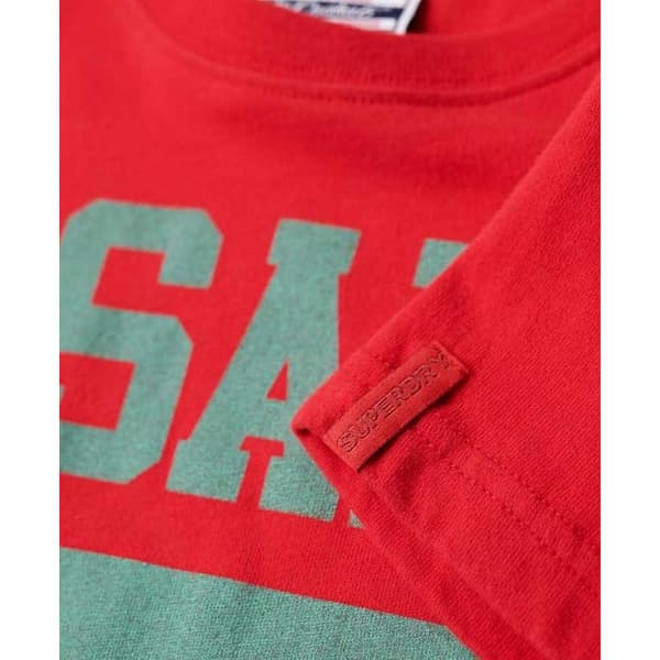 Superdry Kortärmad T-shirt Med Rund Hals Osaka 6 Kiss Print 90´s Röd XS Kvinna