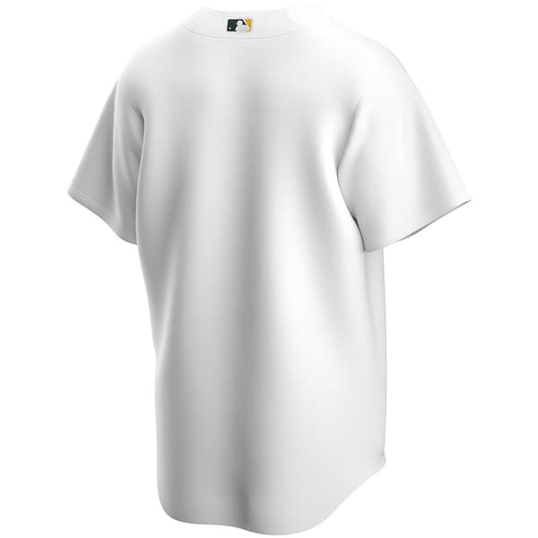 Nike Kortærmet T-shirt Med V-hals Mlb Oakland Athletics Official Replica Home Hvid L Mand