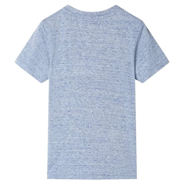 vidaXL T-shirt med korta ärmar för barn blå melange 104