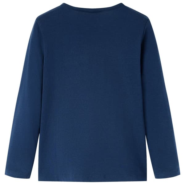 T-shirt med långa ärmar för barn marinblå 104