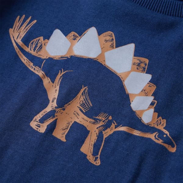 T-shirt med långa ärmar för barn marinblå 116