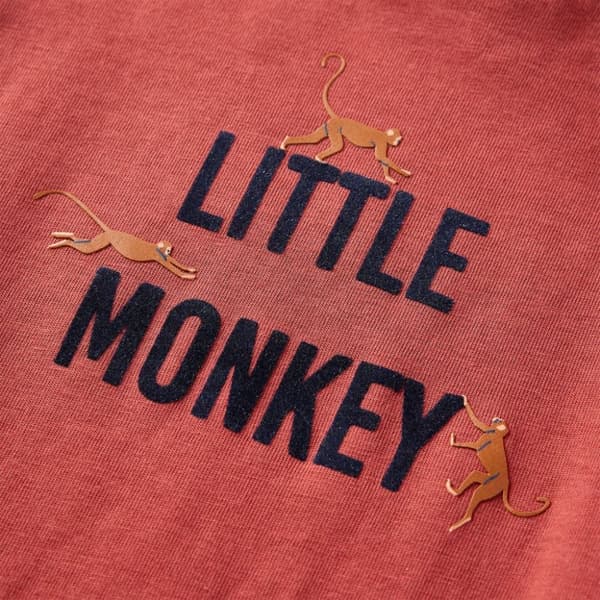 T-shirt med långa ärmar för barn ljusröd 116