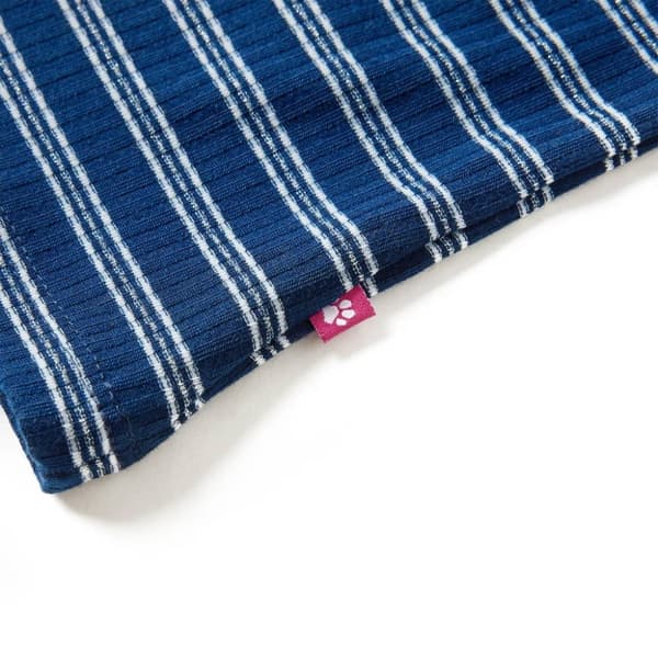 Langærmet T-shirt til børn str. 116 marineblå