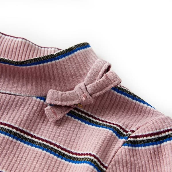 T-shirt med långa ärmar för barn ljusrosa 140