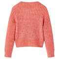 Miniatyrbillede 2 af 7: Strikket cardigan til børn str. 104 laksefarvet