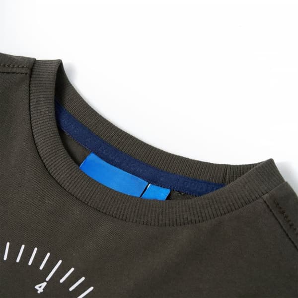 T-shirt med långa ärmar för barn khaki 104