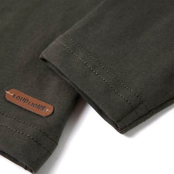 T-shirt med långa ärmar för barn khaki 104