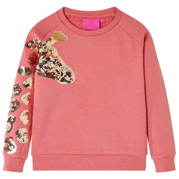 Sweatshirt til børn str. 116 gammelrosa