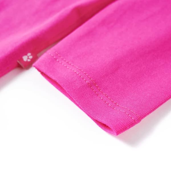 T-shirt med långa ärmar för barn mörk rosa 128