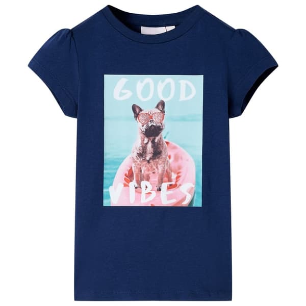 T-shirt för barn marinblå 92