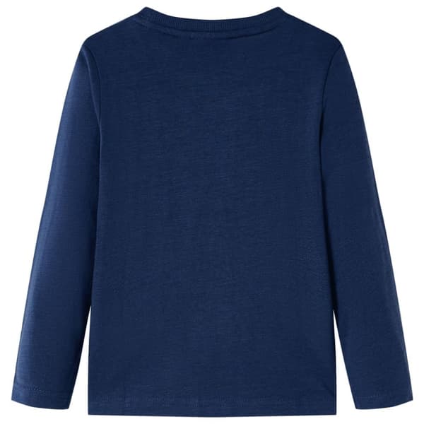 T-shirt med långa ärmar för barn marinblå melange 92