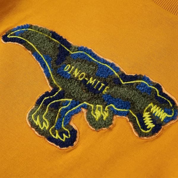 T-shirt med långa ärmar för barn ockra 92