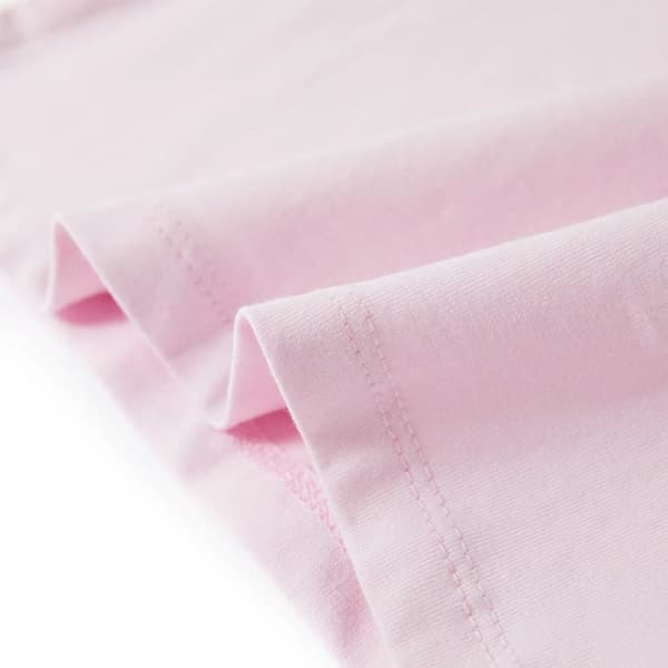 T-shirt med formade ärmar för barn mjuk rosa 104