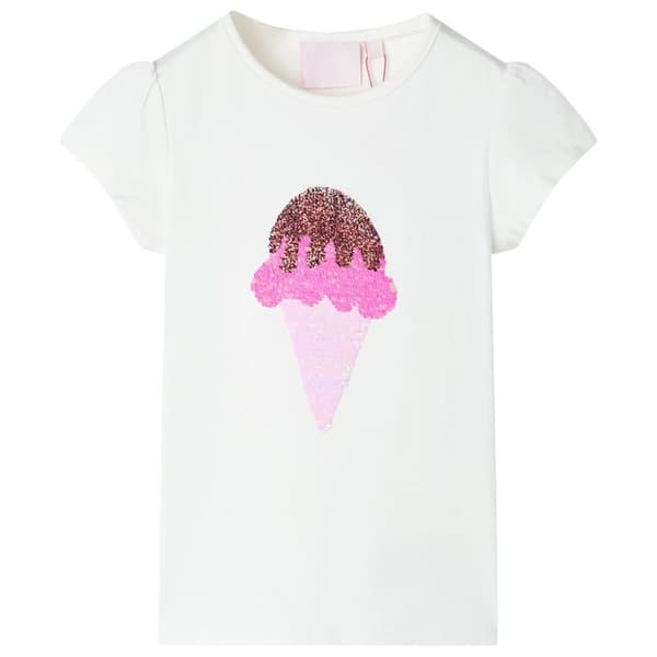 T-shirt för barn ecru 128