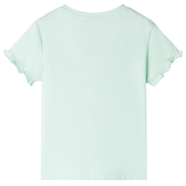 T-shirt för barn ljus mintgrön 104