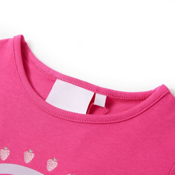 T-shirt för barn mörk rosa 116