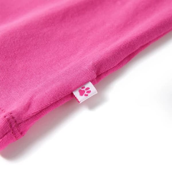 Lasten T-paita tumma pinkki 140
