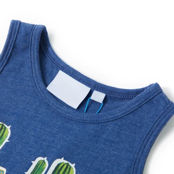 Tanktop til børn str. 92 mørk blåmeleret