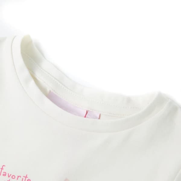 T-shirt til børn str. 116 ecrufarvet