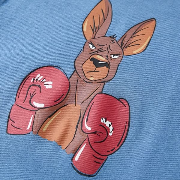 T-shirt med korta ärmar för barn medelblå 116