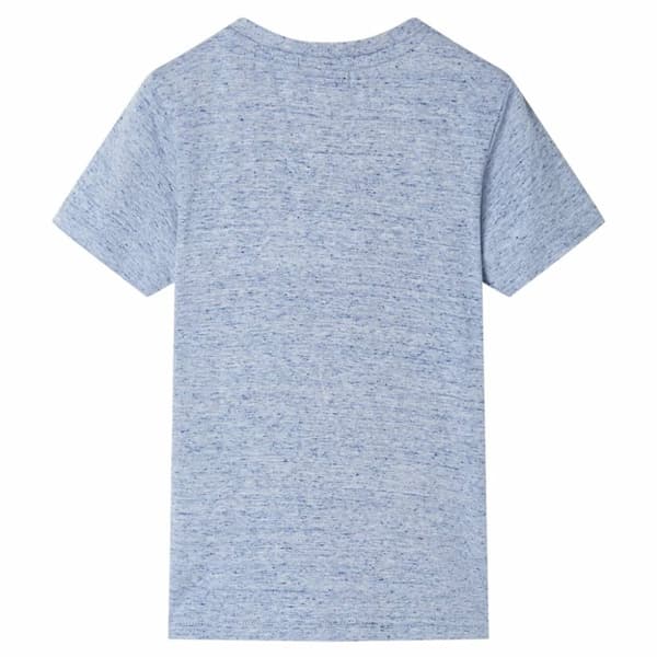 T-shirt med korta ärmar för barn blå melange 128