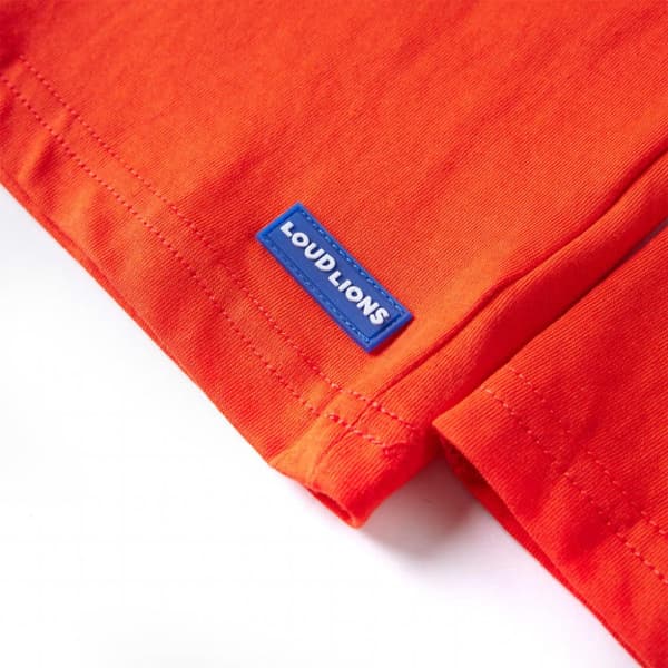 T-shirt med långa ärmar för barn stark orange 116
