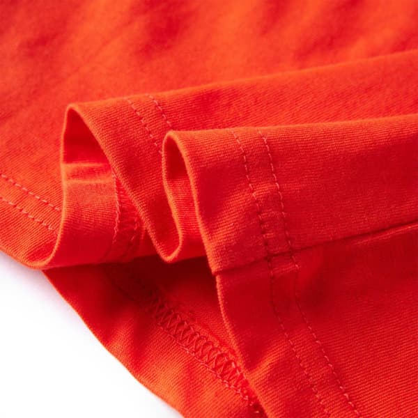 T-shirt med långa ärmar för barn stark orange 116