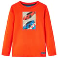 Miniatyrbild 1 av 7: T-shirt med långa ärmar för barn stark orange 116
