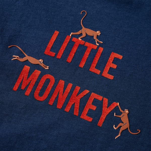 T-shirt med långa ärmar för barn marinblå 128