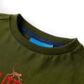 Miniatyrbild 3 av 6: T-shirt med långa ärmar för barn mörk khaki 104