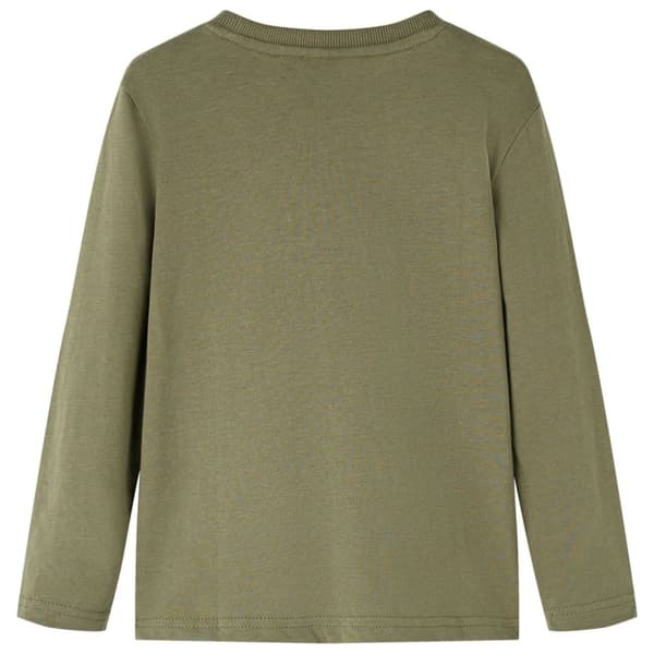 Lasten pitkähihainen T-paita khaki 128