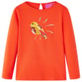 Miniatyrbild 1 av 8: T-shirt med långa ärmar för barn mörk orange 140