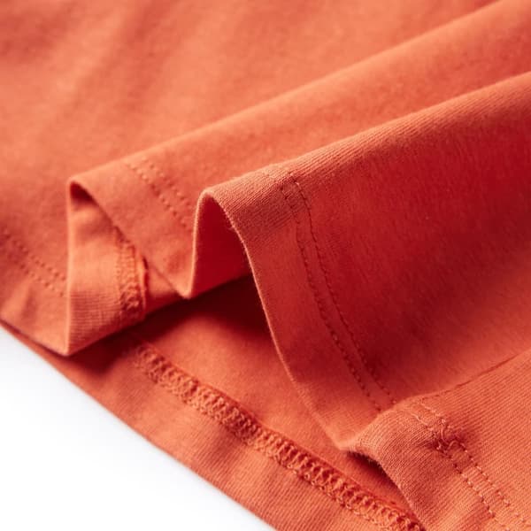 T-shirt med långa ärmar för barn stark orange 140