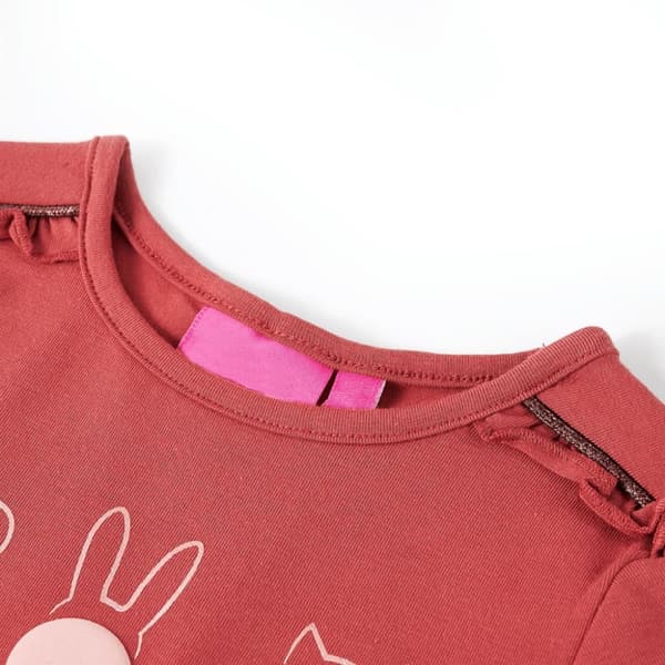 T-shirt med långa ärmar för barn ljus rosa 140