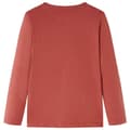 Miniatyrbillede 2 af 7: Langærmet T-shirt til børn str. 116 henna