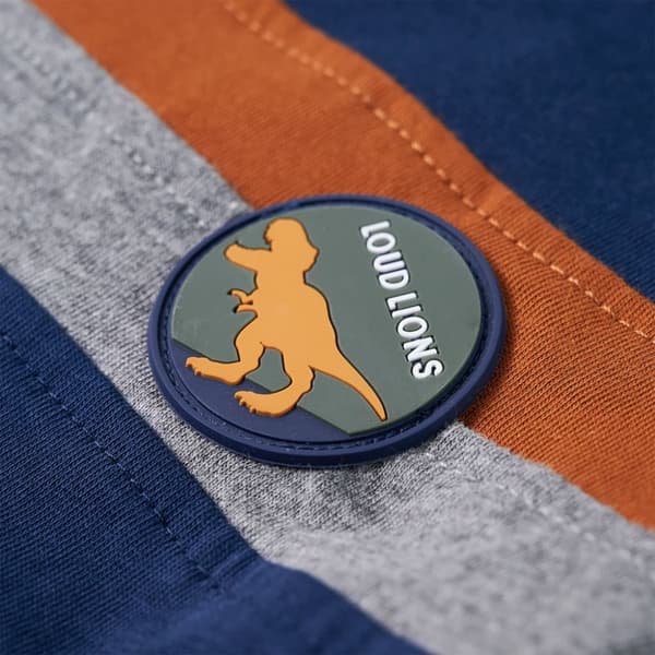 Langærmet T-shirt til børn str. 104 marineblå