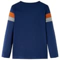 Miniatyrbillede 2 af 7: Langærmet T-shirt til børn str. 104 marineblå