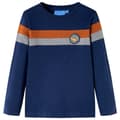 Miniatyrbillede 1 af 7: Langærmet T-shirt til børn str. 104 marineblå