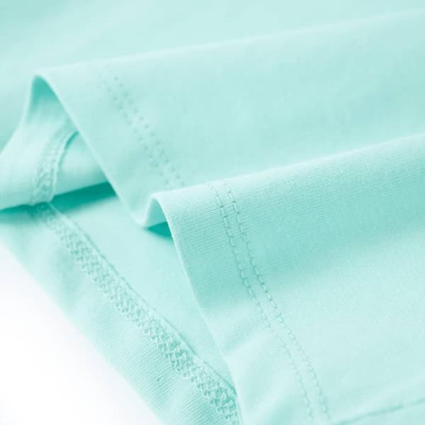 T-shirt med korta ärmar för barn ljus aqua 92