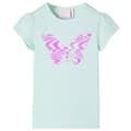 Miniatyrbillede 1 af 7: T-shirt til børn str. 92 mintgrøn