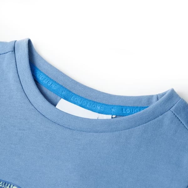 T-shirt för barn medelblå 116