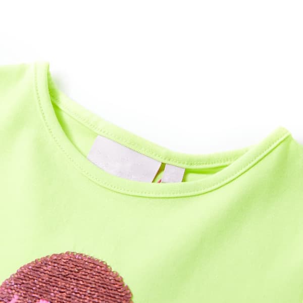 T-shirt för barn neongul 116