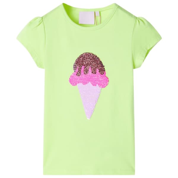 T-shirt för barn neongul 116