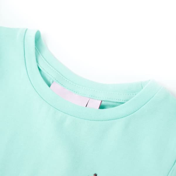 T-shirt för barn ljus aqua 128